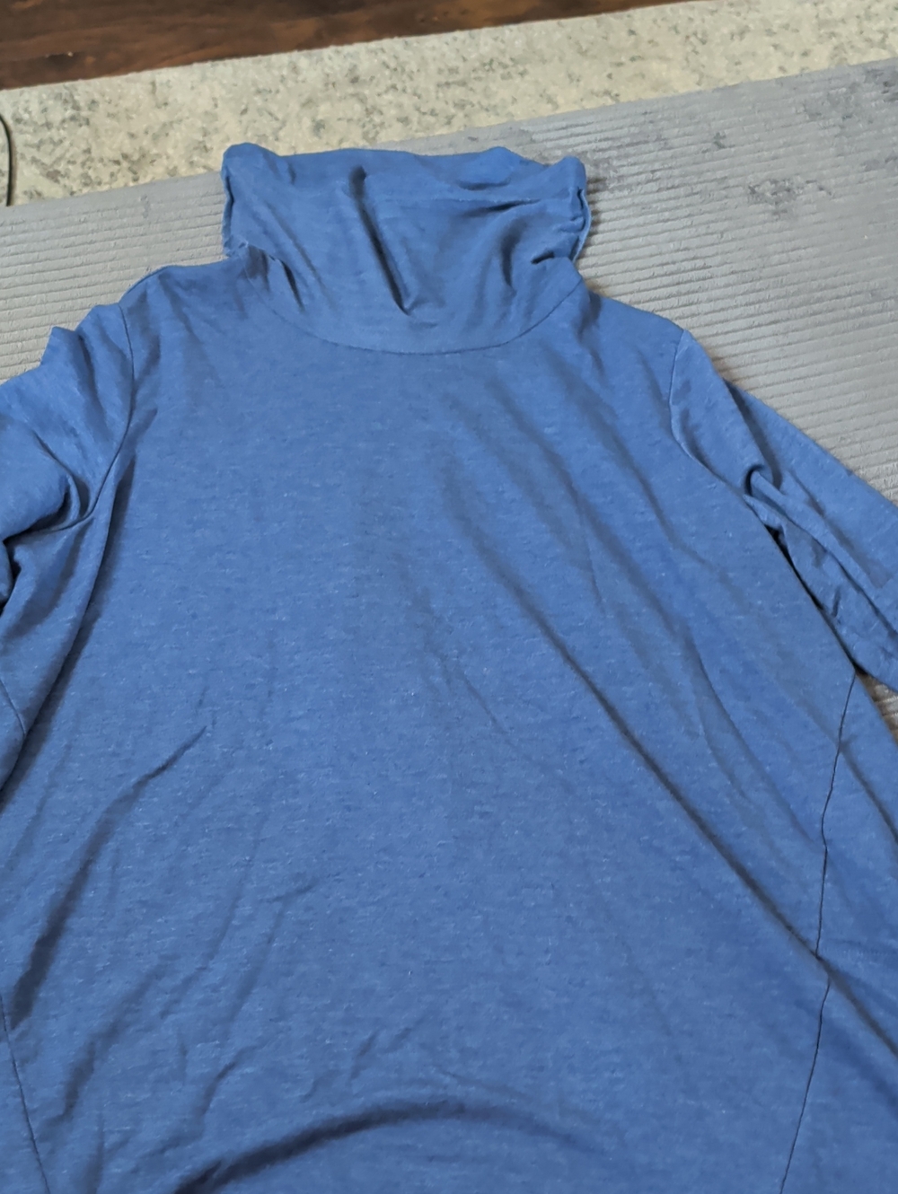Blue Long Sleeve Top With Pockets